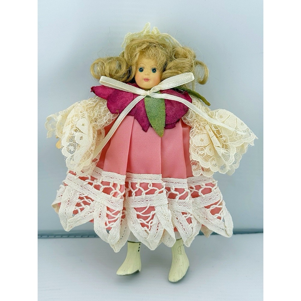 Vintage 1990's Jocelyn Nostrum Creation Victorian Porcelain Doll Ornament